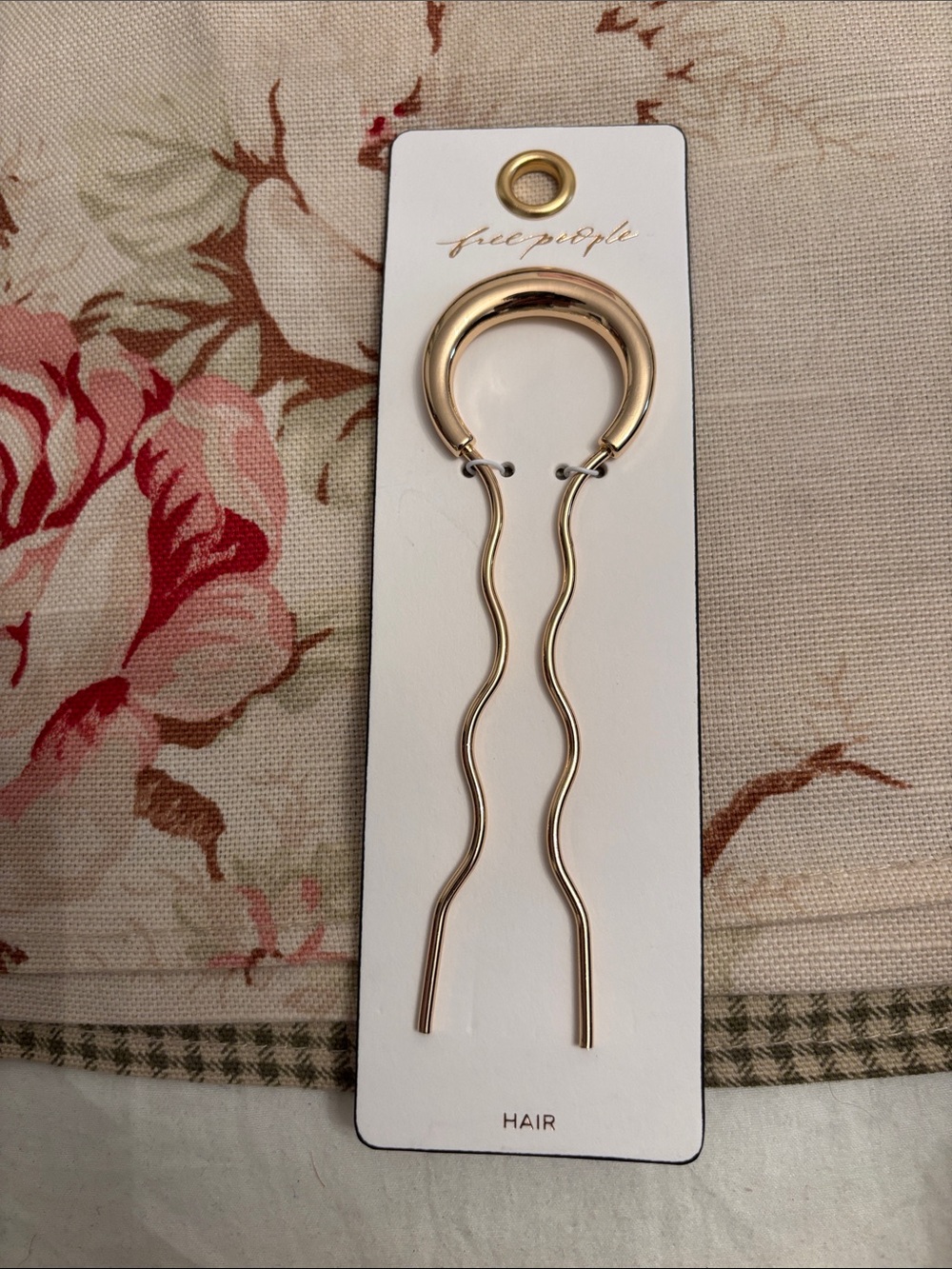 Free People Gold Wavy Hair pin NWT